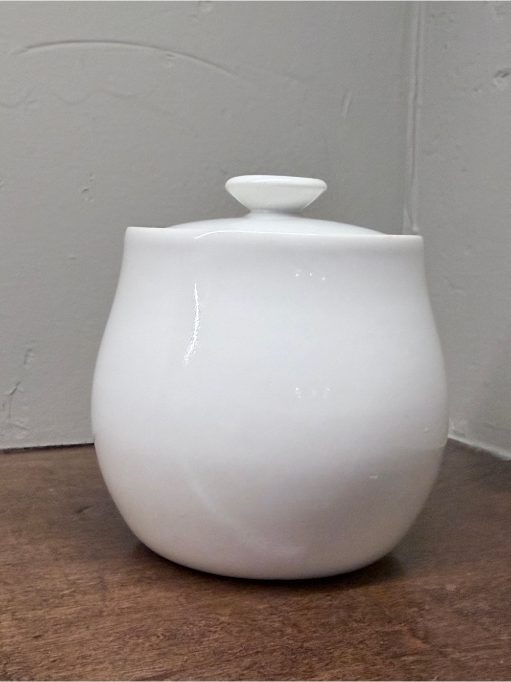 Vintage Corning Centura White Coupe Covered Sugar Bowl Mid Century USA